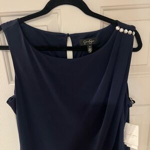 Jessica Simpson Navy Dress with Pearl Details